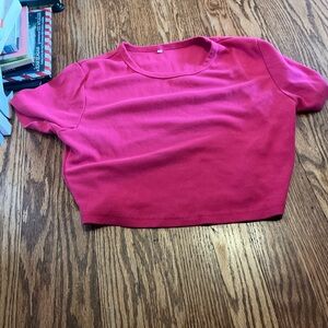 Pink crop top
